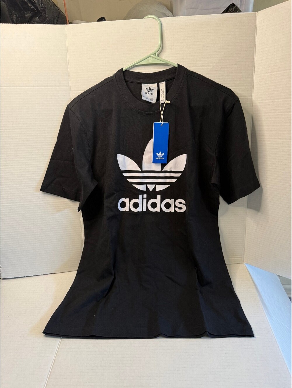 Adidas Originals Men's Black Trefoil Logo T-Shirt Size Small